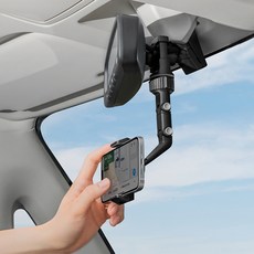 BLACK POD 夾式後視鏡手機支架, 2個, 黑色