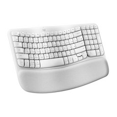 Logitech 羅技 Wave Keys 人體工學無線鍵盤 1個, 珍珠白, 剪刀腳