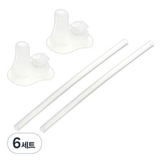 Richell 利其爾 TLI防漏杯替換吸管組 S-4, 單色, 6組