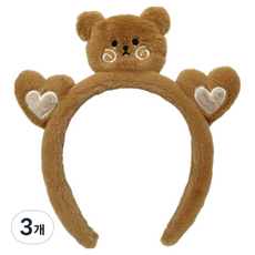 미미파티 동물 생일 인싸 놀이공원 체육대회 머리띠, 두손테디베어, 3개