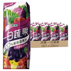 波蜜 一日蔬果 100%紫色蔬果汁, 250ml, 18入