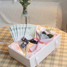 EPLYN 人造花束+韓幣 10入, 粉色(康乃馨), 1組
