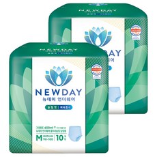 New Day 男士內褲型超薄成人紙尿褲, 中型, 2套, 10枚入