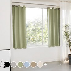 FREESPACE 基本款遮光窗簾 附窗簾綁帶, 綠色