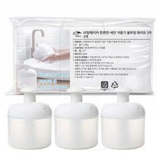 리빙메이커 쫀쫀한 세안 거품기, 불투명 화이트, 3개, 화이트