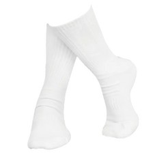 FELYR 費拉 字母3/4長運動氣墊襪 棉襪 台灣製造, 白色, 22~26cm