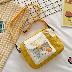 野餐 Hello Girl 迷你斜背包, 黃色