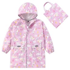 愛北鼻 親子同款加厚防水兒童雨衣 星星獨角獸 S碼(建議78~100cm)