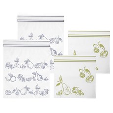 니토리 더블 지퍼백 그린 S 20p + 블루 M 20p, 4세트