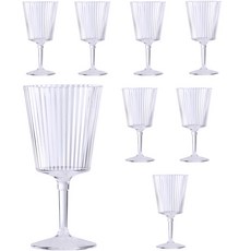 塑膠高腳杯, 8個, 400毫升