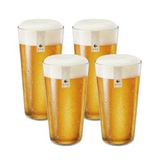 하로로 호로요이 시즈쿠 울트라 슬림 글래스 유리 맥주잔 2종 x 2p 세트, 1세트