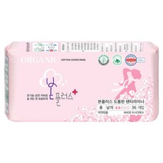 유기농본 플러스 도톰한 생리대 팬티라이너, 36개입, 1개, 롱