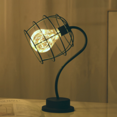 Peace freedom 鋼質花花造型小夜燈, 黑色