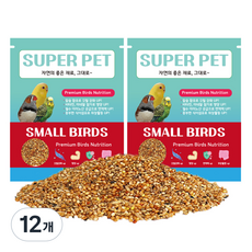 소형새 슈퍼펫 프리미엄 사료, 700g, 12개