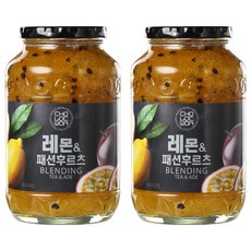 CHOLOCWON 檸檬百香水果茶沖泡醬, 1kg, 1罐, 2罐