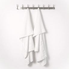 HABITY 快乾日常大型浴巾 350g 30支棉紗, 白色, 1個