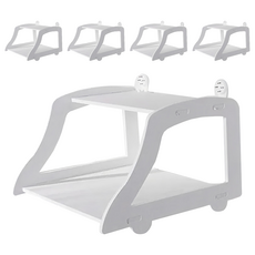 E.dot 電視機頂盒置物架 木層板 22.5x22x15cm, 白色, 5個