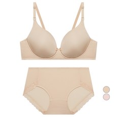 트라이엄프 여성용 인견 노와이어 브라 팬티 세트