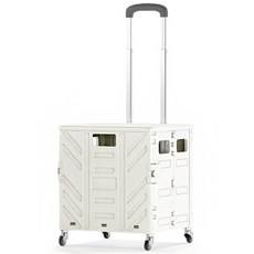 라이프투비 다용도 이동식 폴딩카트, 화이트, 1개