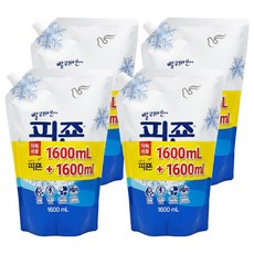 碧珍 衣物柔軟精補充包 藍色晨露, 1.6L, 4包