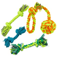 TRiXiE 棉線拔河玩具4件組, 1套, 混色