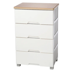 和歌山寬型四層收納櫃 56.6 x 42.6 x 89.2cm 112L, White, 56.6cm, 白色, 4層