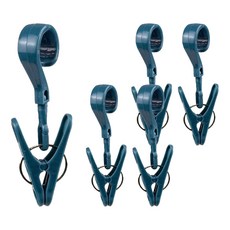 POnYKASEI 便利鉤曬衣夾 HI-050 5個 堅固耐用 防風防滑, 藍色, 1組