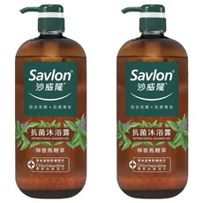 Savlon 沙威隆 抗菌沐浴露 檸香馬鞭草, 1L, 2件