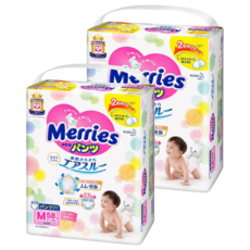 Merries 妙而舒 日本境內版 妙兒褲/尿布 6~11kg, M, 116片