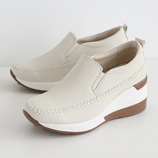 dangolunni 女款輕量厚底增高皮革懶人鞋 6cm