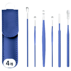 Yeoni Factory 彩色握柄挖耳棒 藍色, 4個, 6入