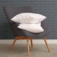 LINTTON 柔軟低枕芯 2入, 白色的