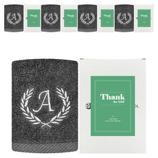 Songwol 松月 Ace 洗臉毛巾 150g 30支棉紗 盒裝 感謝貼紙, 灰色, 5個