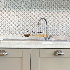 弧形水槽擋水板 L號, 1個, Plus 06 Don Woly Be Happy 顏色