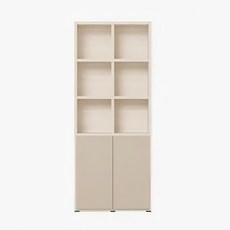 한샘 샘 80cm 수납형 시공 책장 방문설치, 라이트메이플 + 패턴베이지, 5단