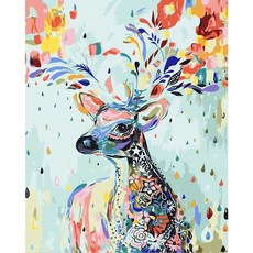 ARTJOY 數字油畫DIY組 40*50cm, 幸運的鹿款 5號, 1組