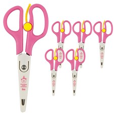 ibis 孩童用安全彈力附蓋剪刀 11831, 粉色, 6個