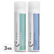 쿨풋 발냄새제거제 180ml + 신발냄새제거제 180ml 세트, 3개