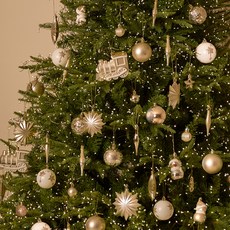 HOMETNER 聖誕樹裝飾感傷道具物品擺件 70p 套裝, 金雪人