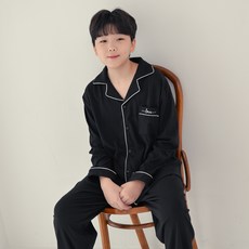 CocoDream 兒童款舒適厚實刷毛襯衫長袖睡衣上下套裝