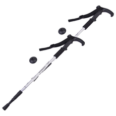 마메 등산용 3단 지팡이, 실버(JT8146), 2개