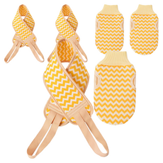 DAOMI 鋸齒紋搓澡巾組, 黃色, 2個裝, 3套