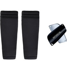 비케이 정강이보호대 카프슬리브 + 신가드, 블랙, 1개