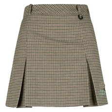 luxgolf 女用背帶抵肩百褶格紋裙褲裙 YD4A112W