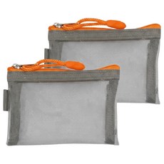收納整理袋 小(106 x 75mm), 灰橘, 2個