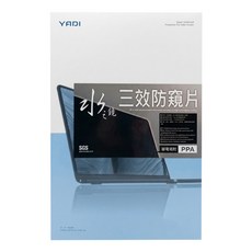YADI 亞第 靜電吸附 水之鏡防窺片 ASUS Vivobook 14 X1407CA 專用 PF4PPA-W140, 黑色, 1片