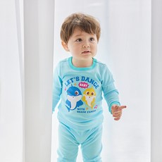 BABY&I Pinkfong兒童款鯊魚寶寶長袖上下套裝