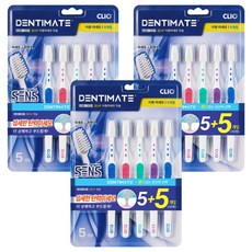 CLIO Dentimate Sense R 雙重細軟毛牙刷, 10入, 3個