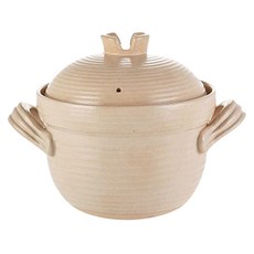 ONE TWO POT 萬土燒 日式雙蓋砂鍋/陶鍋/炊飯鍋 米白款 3L, 1個, 30cm