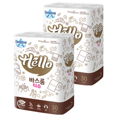 Hello Tissue 純優質天然紙漿3層衛生紙 30m, 30件, 2個